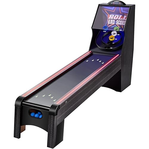 VEVOR Roll and Score Classic Arcade Game Table, Sky Ball Table Machine, LED Electronic Scorer & Track Lighting, Sound, Automatic Ball Return, Home Recreation Game Room
