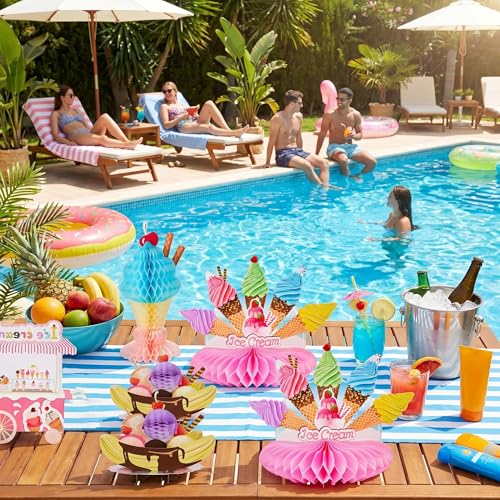 Centres de table crème glacée pour réussir sa déco de fête