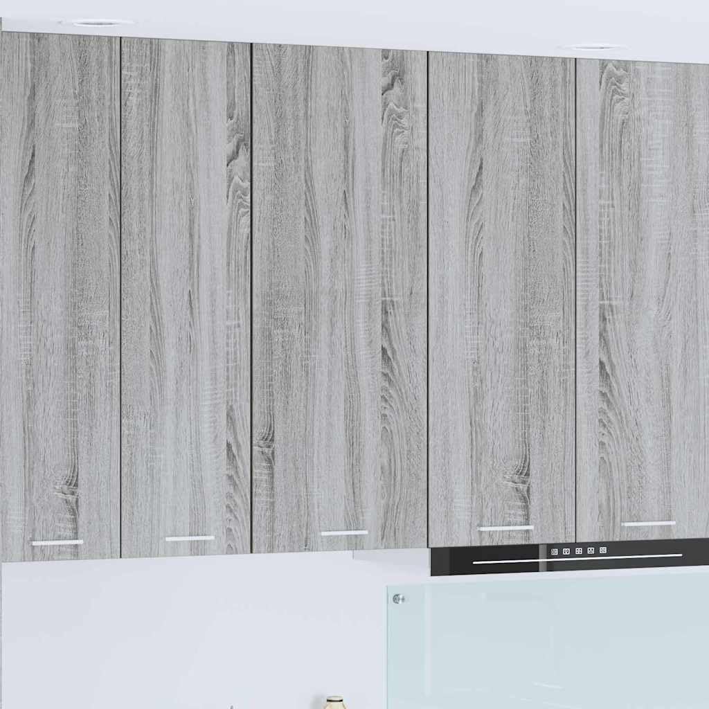 Hängeschrank Riga Graues Sonoma Holzwerkstoff 40 x 31 x 100 cm mit Tür und viel Stauraum für Küche Esszimmer Vorratsschrank Organizer und Aufbewahrung