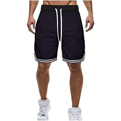 Basketball Shorts Men Quick Dry Breathable Elastic Waist Sport Running Gym Half Pants Lightweight Exercise Activewear