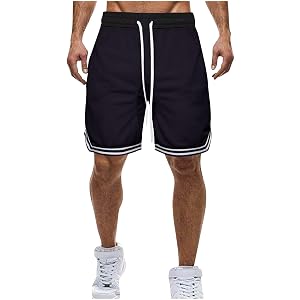Basketball Shorts Men Quick Dry Breathable Elastic Waist Sport Running Gym Half Pants Lightweight Exercise Activewear