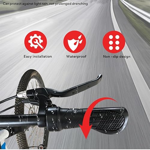 Miniatura 4 de Empuñaduras de mano de acelerador de media torsión, 3 pines, empuñaduras eléctricas impermeables para manillar de bicicleta de montaña para kit de