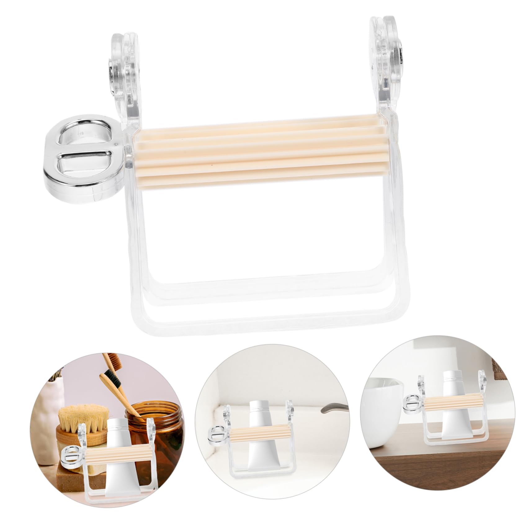 Beavorty Toothpaste Squeezer Bathroom Supplies Toothpaste Rolling Tool Manual Toothpaste Dispenser Toothpaste Rollers Toothpaste Tube Squeezers Toothpaste Clip Holder The Pet White