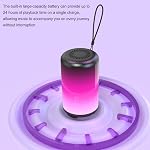 Waterproof Bluetooth Speaker, 10W Peak Power, Bluetooth 5.3 & Surround Sound – Portable Bluetooth Speakers with Colorful RGB Lighting, Bluetooth Speaker with Lights for Outdoor, Beach, and Shower