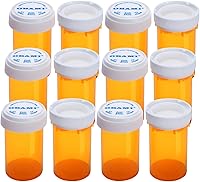 Vista 13 de Botellas vacías de plástico para píldoras con tapas de uso de doble cara (resistentes a los niños y fáciles de abrir), recipientes para medicamentos