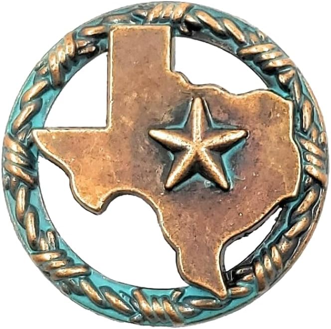 State of Texas with Star Cabinet Knobs, Southwest Decor Motifs, Set of 8,