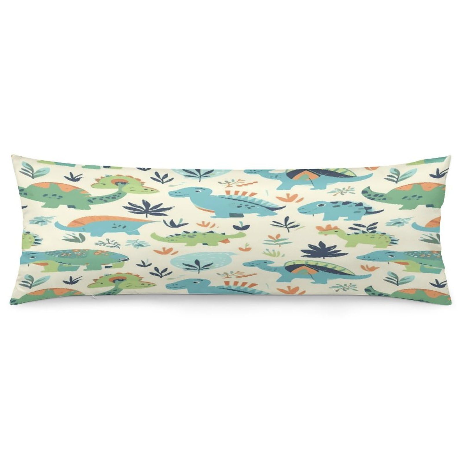 Dinosaur Pattern Pillow Cover with Zipper Pillow Case Super Soft and Cozy Body Pillowcase 19 X 53 Inches Luxury Long Pillowcase for Couch Sofa Chair Bed Home Decor Pillows Cover