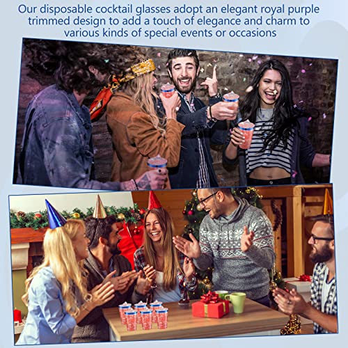 50 vasos desechables de plástico transparente para fiestas, bodas, cumpleaños, eventos, ideal para vino, café, cócteles, bebidas