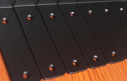 Miniatura 263 de Paquete de 4 soportes en L para estante, 8 pulg. largo x 6 pulg. alto x 1.5 pulg. ancho, grosor 03/64 pulg., soporte de hierro, metal, industrial