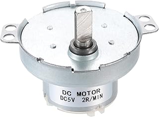 MECCANIXITY Slow Speed Motor JS-50T D-Shaft Gear Electric Motor, 5V DC 2RPM Motor CW/CCW D Shaft DC Motor Large Torque for 3D Printer Filament Rotating Display Stand