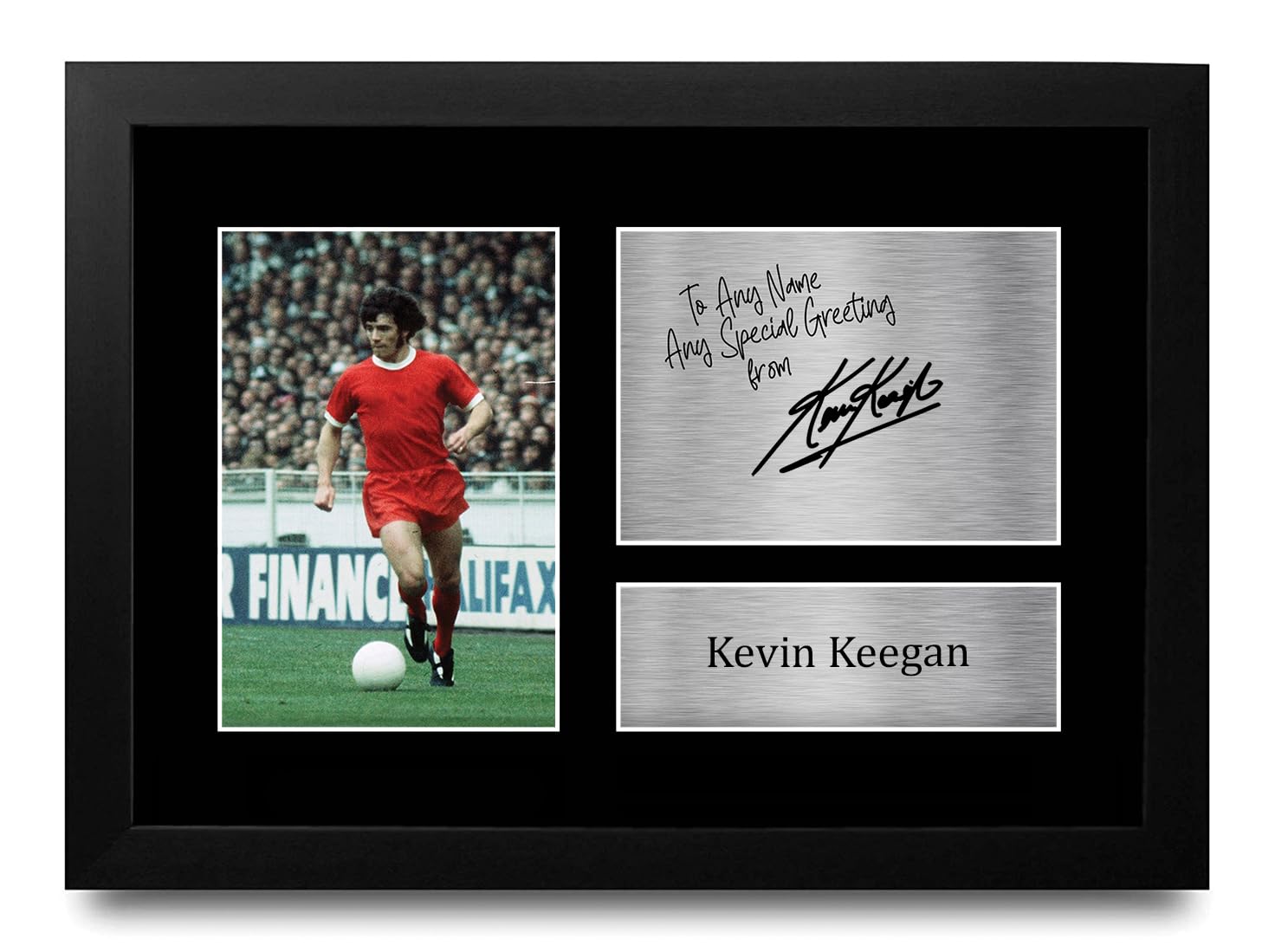 HWC Trading Kevin Keegan Personalised Gift - Signed Autograph Picture, Framed A4 Football Memorabilia with Custom Name Message for Birthday Christmas Wedding