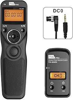 Remote Shutter Release Pixel TW-283 DC0 2.4GHz Wireless Shutter Release Cable Remote Control Wireless Release Cord Compatible for Nikon D1X D3X D1 D2 D5 D800 D810 D850 D500
