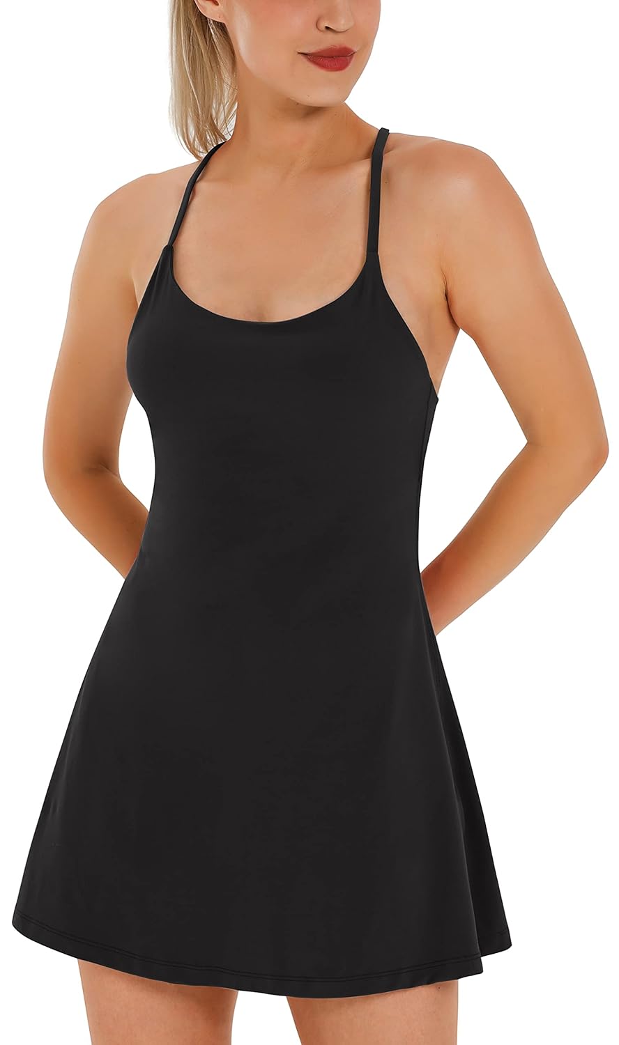 Womens Tennis Dress Athletic Dress with Built-in Bra Shorts Pockets Summer Dresses for Women Golf Outfits for Workout