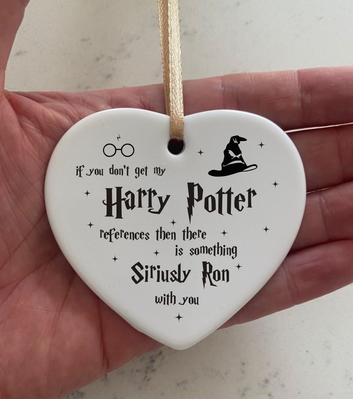 the sticker studio ltd If You Don't Get My H Potter Quote Ceramic Heart Shape Plaque Gift Sign cr67, Multicolor - Image 2