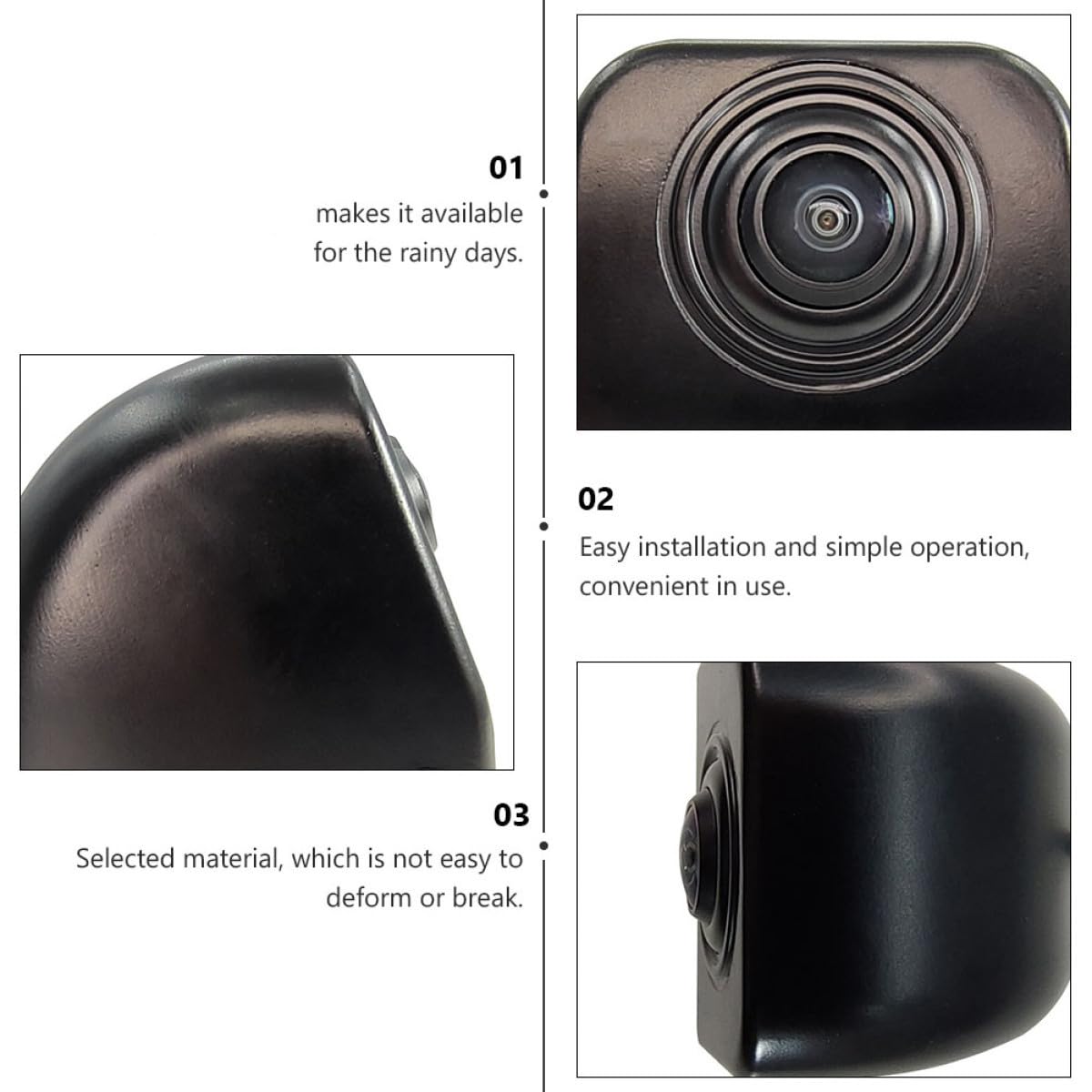 INOOMP Caméra de Recul pour Camion et Bus 360 Degrés Grand Angle Étanche Installation Facile et Capteur d'image Basse Illumination Haute Définition 720p