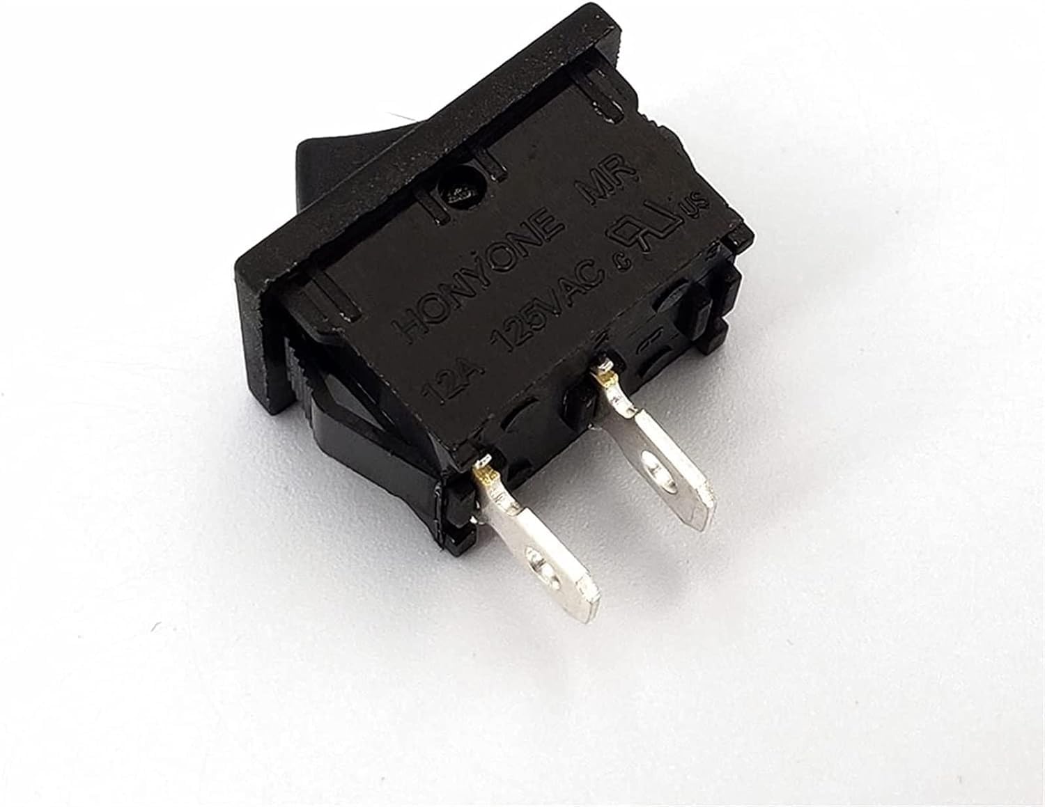 Interruttore a bilanciere 5 pezzi nero Interruttore a 2 posizioni Pannello SPST a 2 pin mini interruttore a bilanciere 12A/125VAC 10A/250VAC