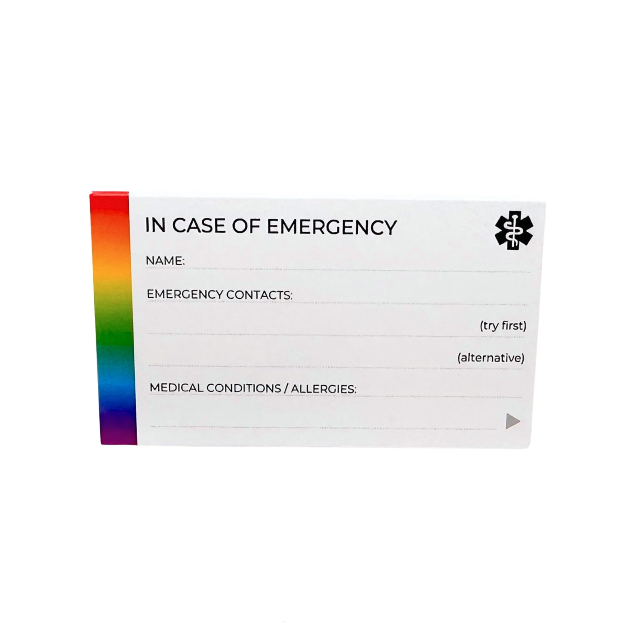 Autism Wallet Cards – Folded Write-On Emergency ID Cards, Pocket-Sized with Autistic Info & Backside Guidance (Pack of 2)