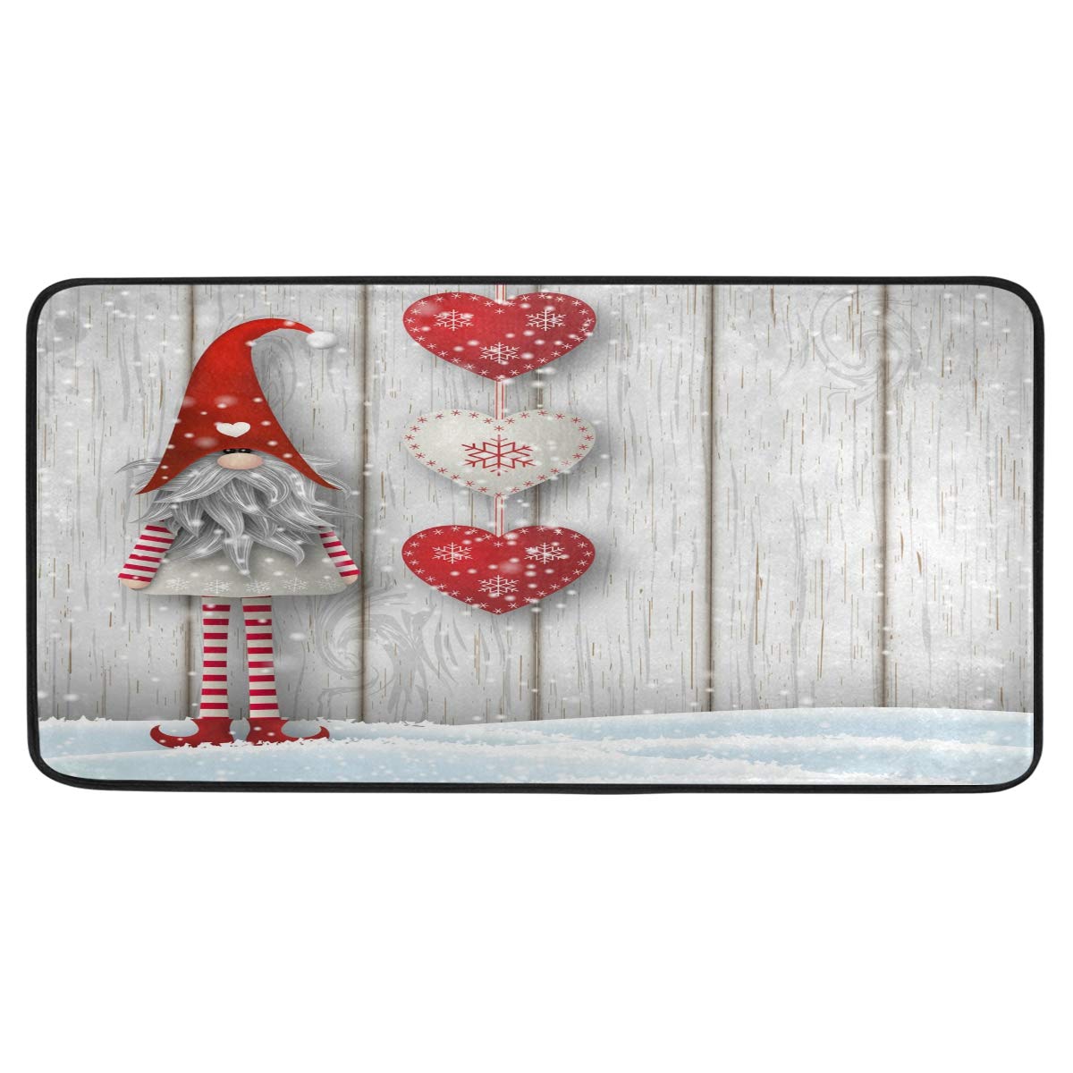 Alfombras de cocina antideslizantes con gnomo de Navidad escandinavo, para decoración del hogar, 99 x 50,8 cm