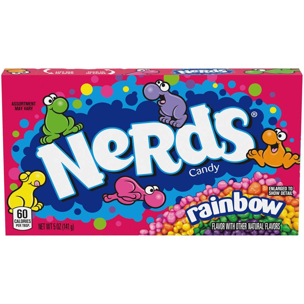 Wonka Rainbow Nerds Theatre Size Box 141g Box American Candy x 3 Delicious Tasty And Twisty Treat Gift Hamper