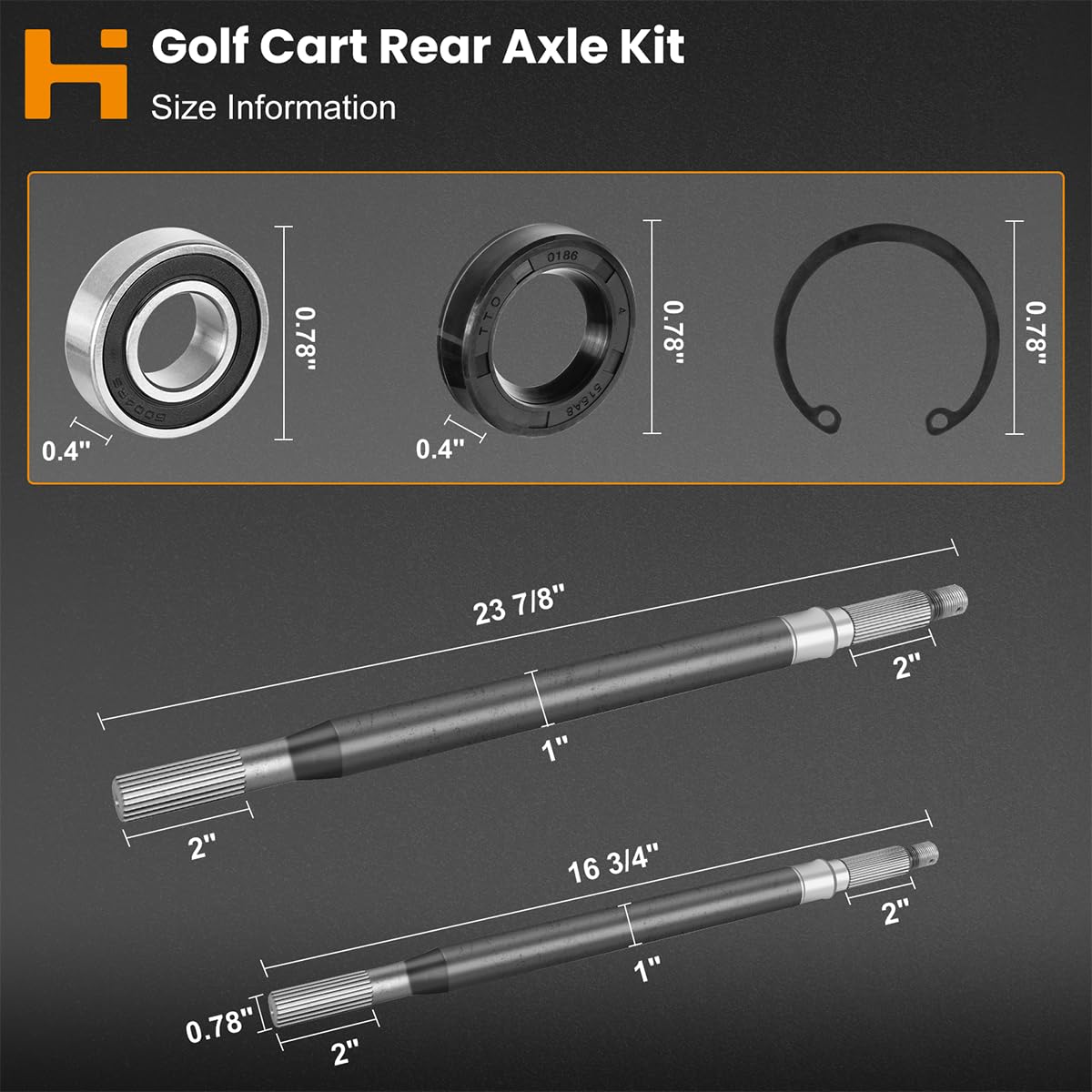 10L0L Golfwagen Hinterachse Mit Lager - Für EZGO TXT/Medalist Elektro 1994-2013