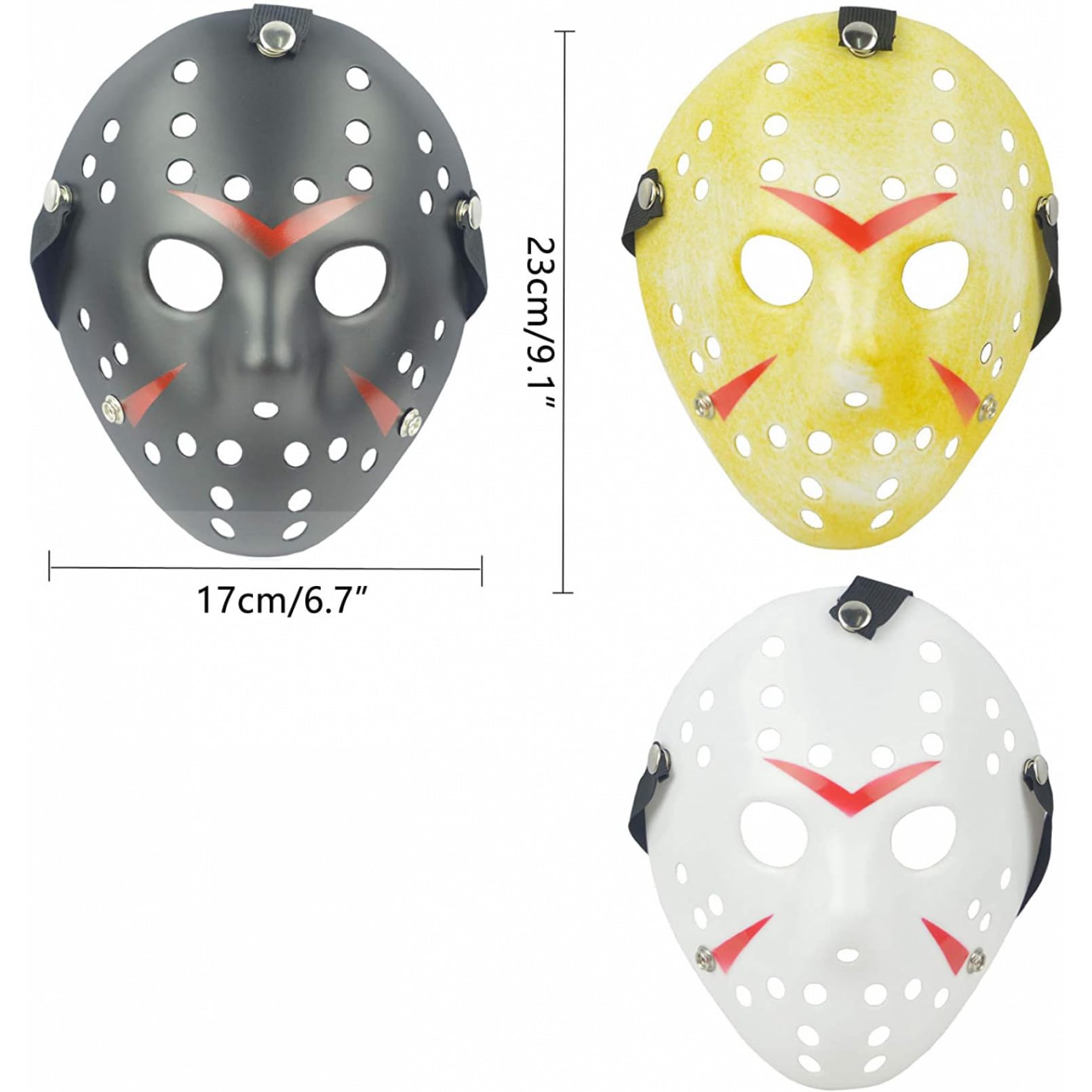 YEKIM Maschera 3 pezzi di maschere, ballo in maschera, maschere per giochi di ruolo di Halloween