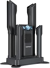 COSTWAY 180 Mins Timer & Heating Blower, Ozone Disinfection, Extendable Design, Electric Warmer for Work Boots, Ski, Glove, Hats, Grey Shoe Dryers