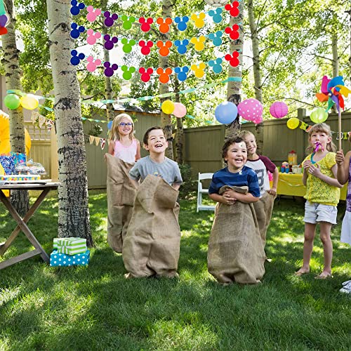 60Pcs Cute Mickey Mouse Garland Disney Theme Banner Mouse Cutouts Birthday Party Decorations, Rainbow Hanging Ornaments For Classroom, Room Decor, Baby Shower #TOP6