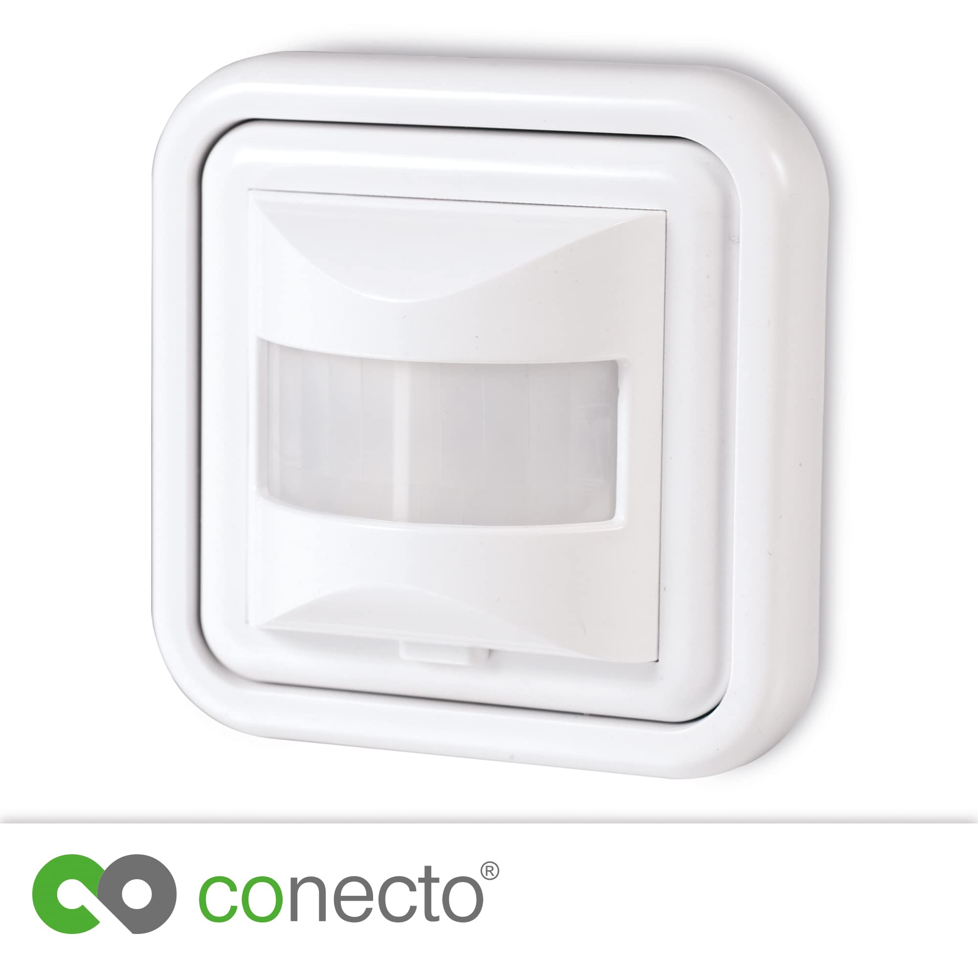 conecto Detector de Movimiento de Pared por Infrarrojos, ángulo de detección de 160°, Montaje Empotrado en Pared, IP20, Blanco (Paquete de 2)