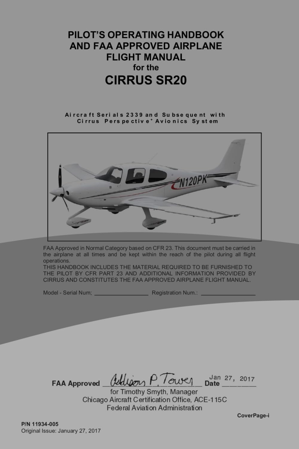 PILOT'S OPERATING HANDBOOK AND FAA APPROVED AIRPLANE FLIGHT MANUAL