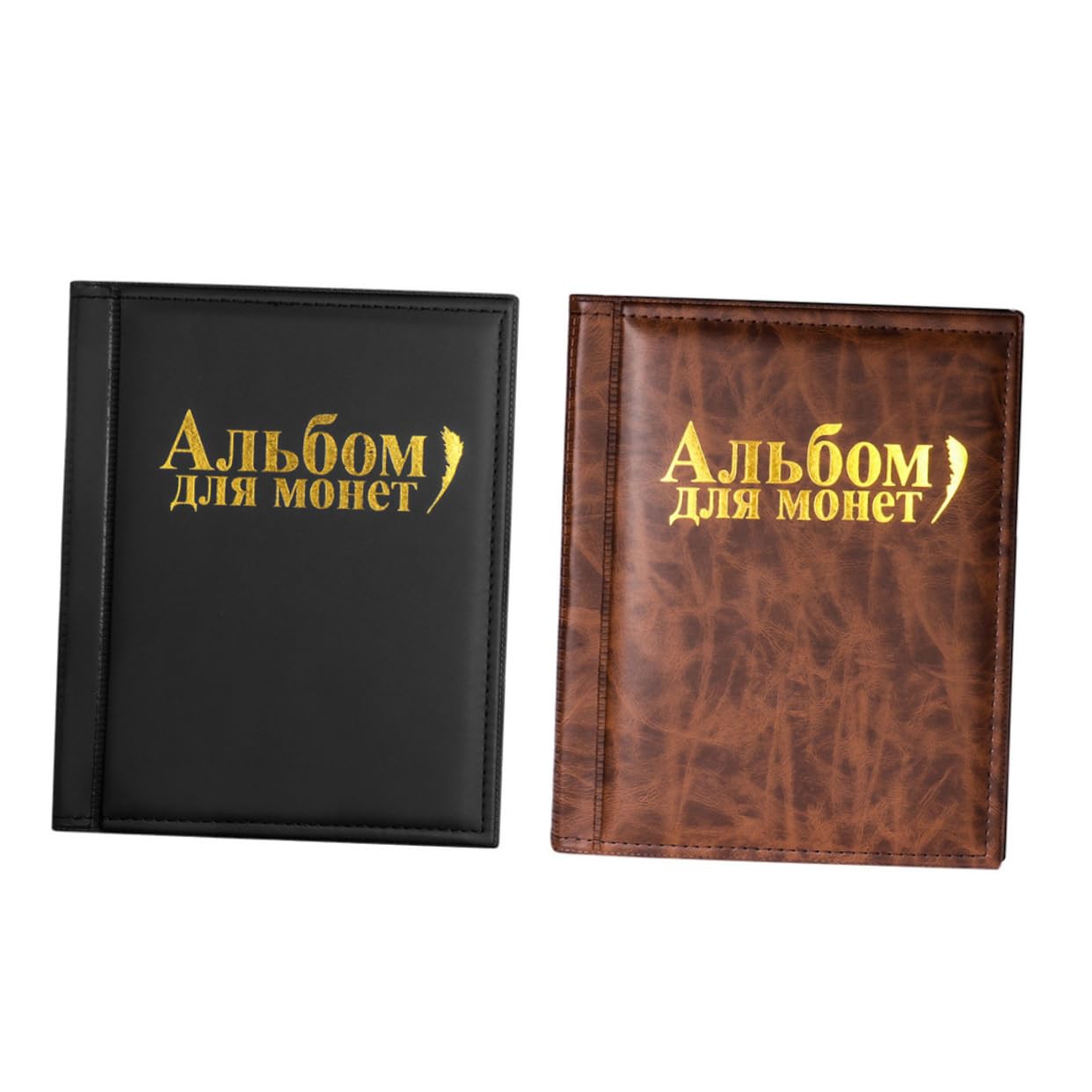 Ciieeo 2pezzi Album per Monete da Collezione Libro per Conservazione Monete Porta Trasparente Album Collezione Valuta Pratico