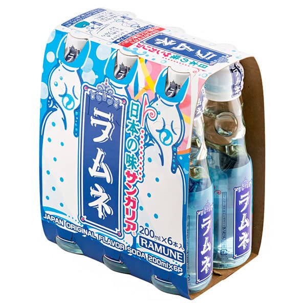 Amazon.co.jp: サンガリア 日本の味ラムネ(6本パック) 200ml瓶×30(6×5