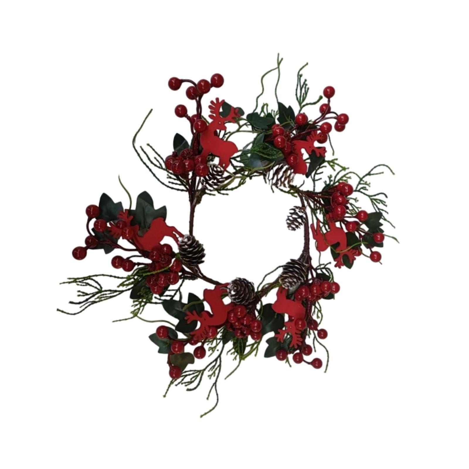 CALANDIS® Christmas Candle Ring Home Decor Christmas Decoration for Living Room Indoor Style C | Wreaths, Garlands & Plants | Christmas & Winter | Holiday & Seasonal Dacor-image-32