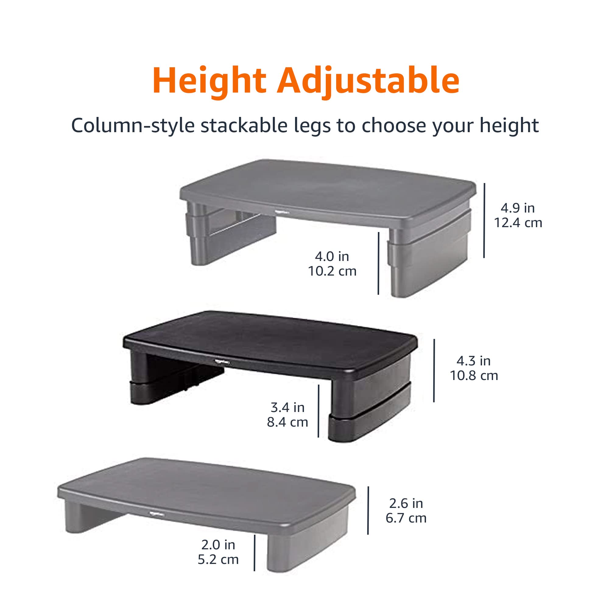Amazon Basics Adjustable Computer Monitor Riser Desk Stand Buy Online