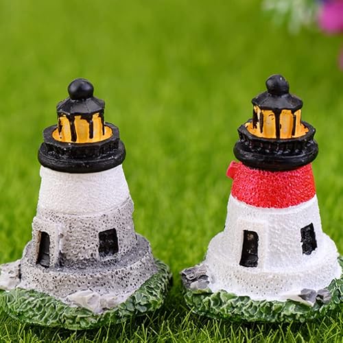 Miniatura 9 de Cabilock Decoración de resina con forma de faro para paisaje, botella y jardín, adorno al aire libre para decoración de oficina en casa y centro