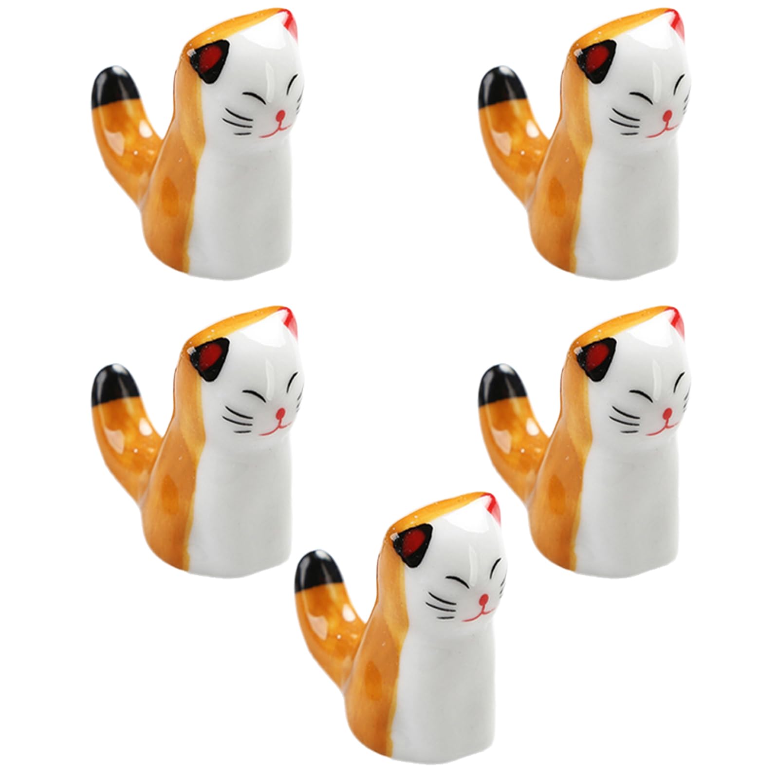 Lot de 4 supports de baguettes en céramique peints à la main, multifonctionnels pour fourchettes et cuillères, parfaits pour la cuisine et les restaurants