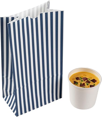 Vista 135 de Restaurantware Bag Tek - Bolsas de almuerzo desechables de 2 libras, 100 bolsas resistentes para llevar, parte inferior plana, ideal para Blanco