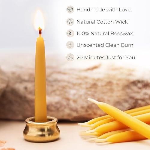Miniatura 4 de Mindful - Juego de velas de meditación con mini velas cónicas  Velas de oración con portavelas cónico, regalos de relajación para mujeres estrés,
