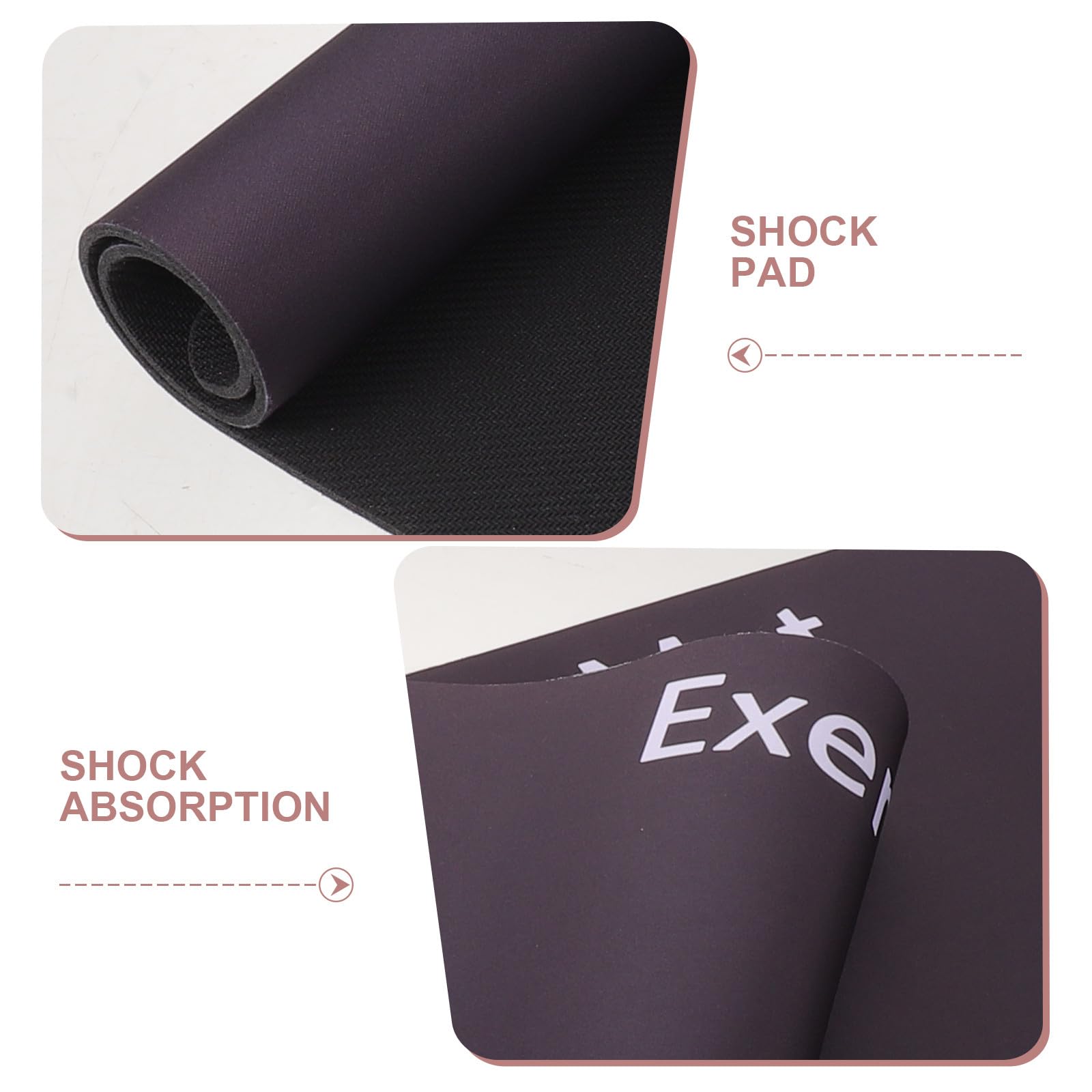 Alfombrilla para máquina de Ejercicio (2 Unidades) - Almohadilla de Goma amortiguadora para Cinta de Correr - Alfombrilla de 60 x 30 cm (23,6 x 11,8 Pulgadas) para Reducir el Ruido y Las