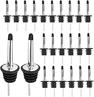 Vista 20 de Pafusen Paquete de 24 Vertedores de Velocidad de Acero Inoxidable con Picos Cónicos, Vertedores de Licor con Tapa de Goma, Higiénicos, Aptos