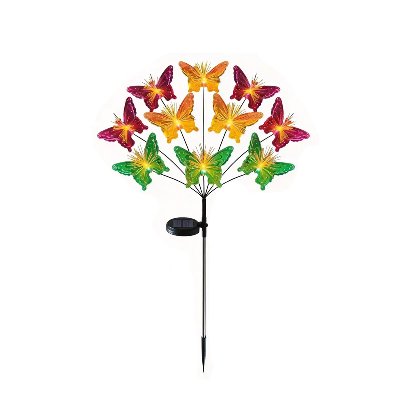 matumou Solar Lawn Light Fiber Optic Garden Light Solar Powered Waterproof Outdoor Light for Flower Bed Pathway Yard