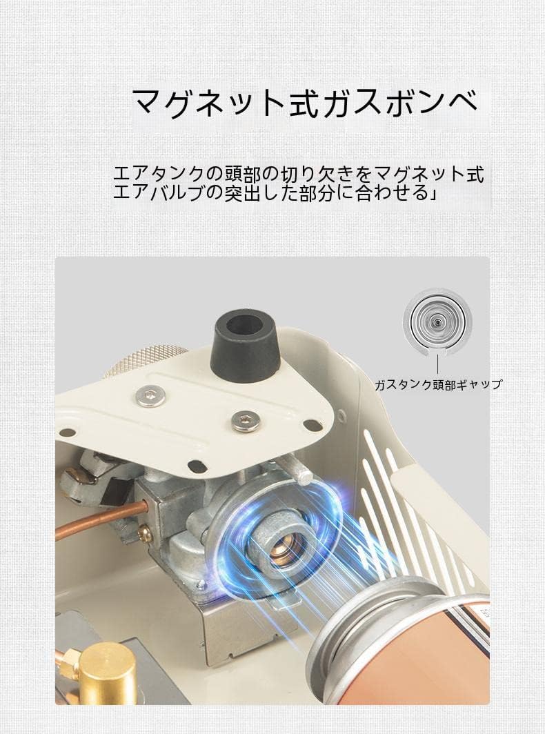 Naturehike 超軽量カセットコンロ マグネット吸引インターフェース 2KW火力 調整ツマミ内蔵 過電圧保護 約970gの小型・軽量・収納しやすい 飲食店 (アーミーグリーン)
