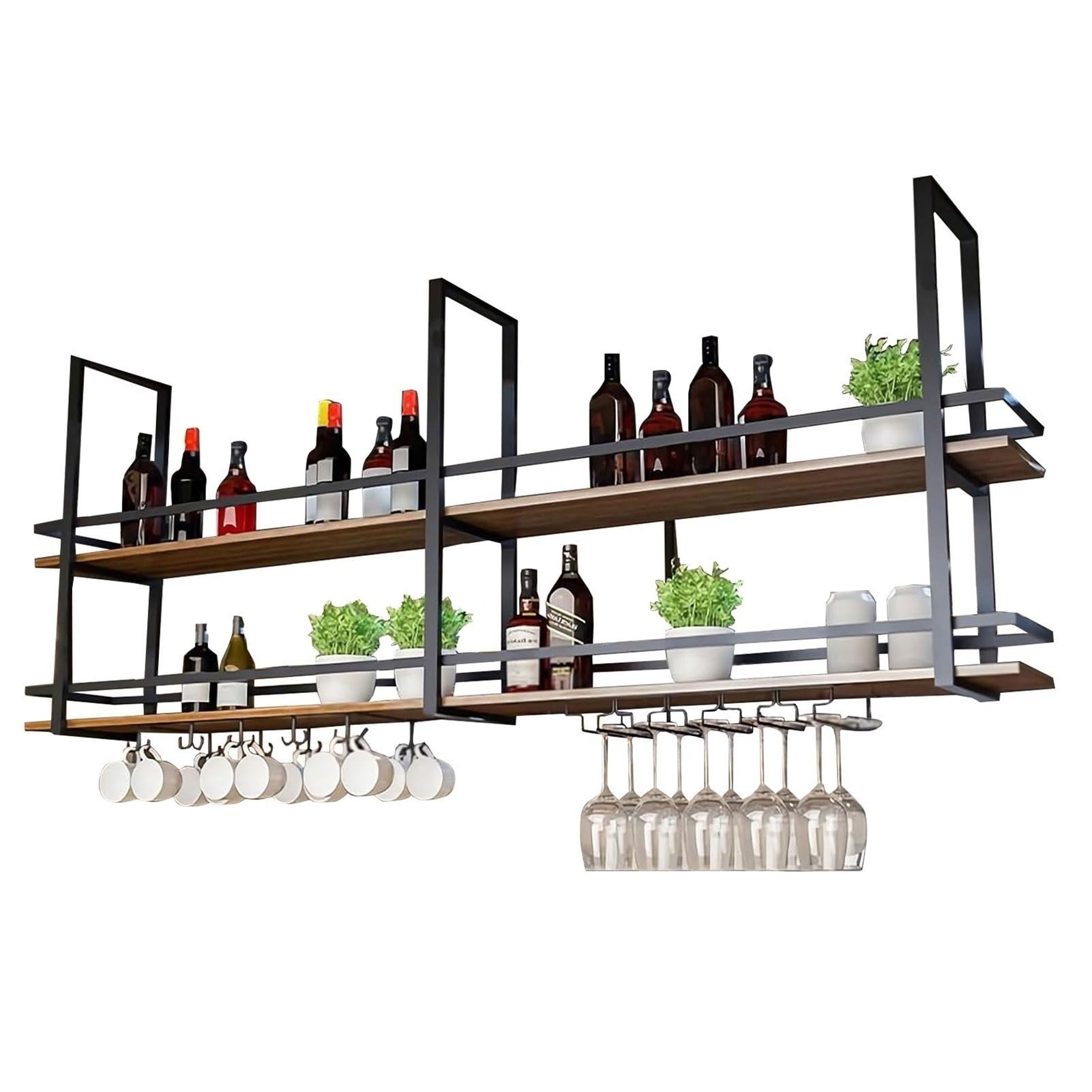 Étagère à vin murale pour optimiser une petite cuisine ou salle à manger
