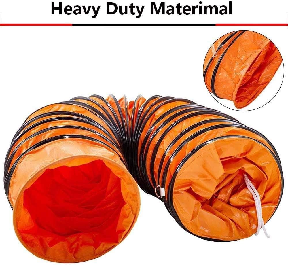 Extraction Flexible ducting 5m/10m PVC Ducting 200/300/400/500/600 mm Flexible Duct Flexible Vent Duct Flexible Ventilation Duct 5M-diam:200mm