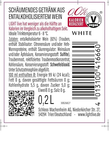 LIGHT live alkoholfrei 0,0% Sparkling weiß (12 x 0,2 l)