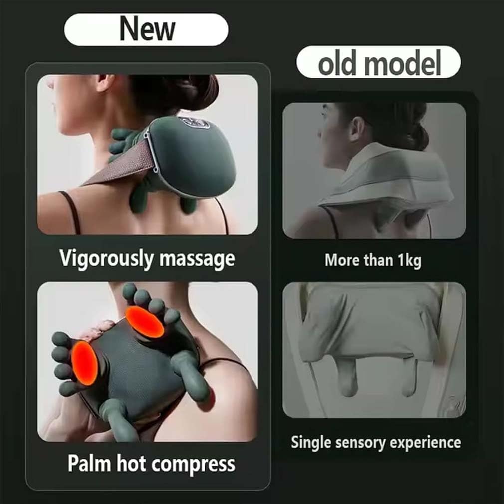 TrueAlign Massage Master for Shoulder, Nackenmassagekissen mit 3 Geschwindigkeiten, Shiatsu Massagegerät 3D Deep Massage, Nackenmassagegerät mit Wärme für Frauen und Männer