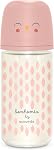 Suavinex Bonhomia Glass Baby Bottle with SX PRO Silicone Nipple, Anti Colic Baby Bottles, Baby Bottles for Breastfed Babies, Medium Flow, 3mo, 8oz, Pink