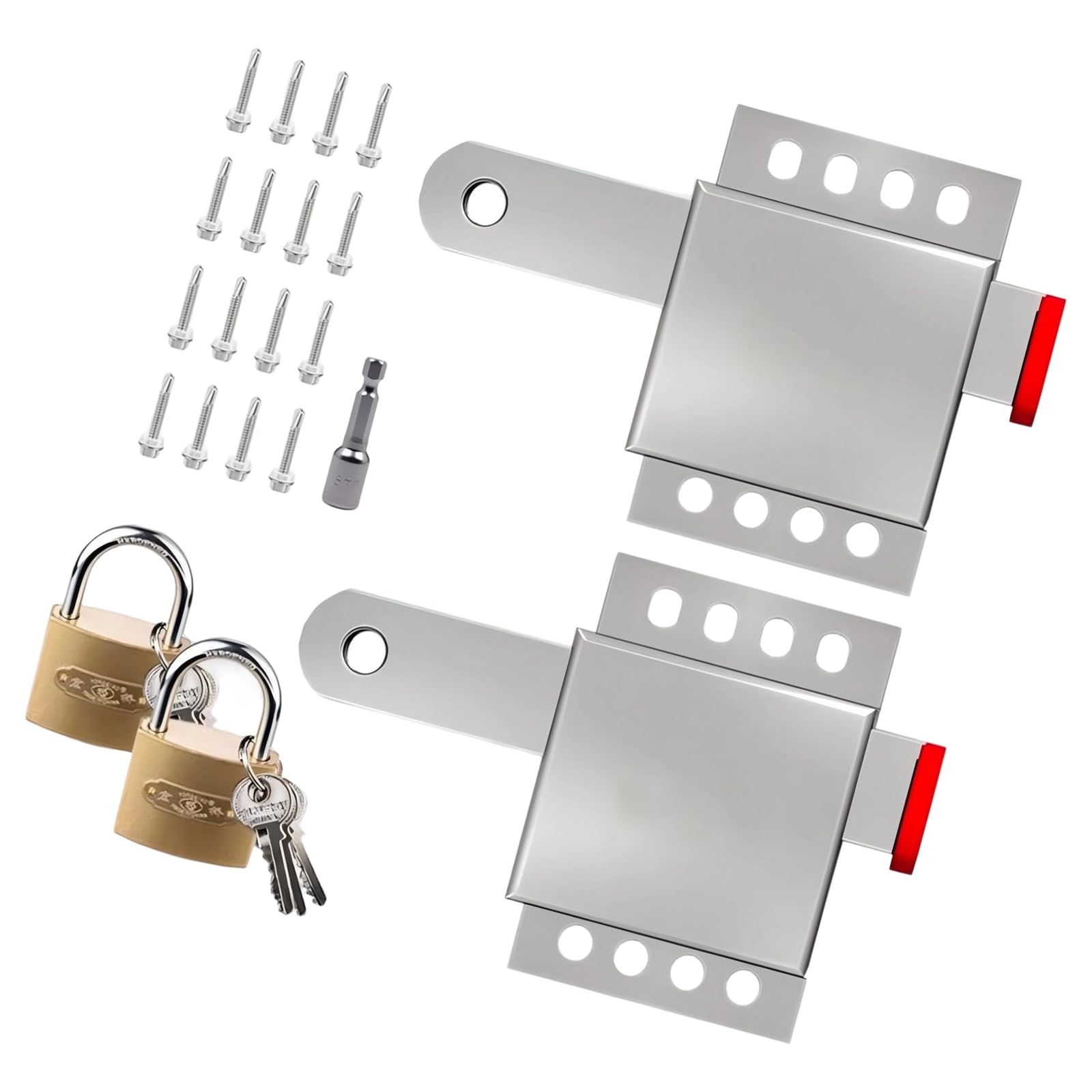 Kaeltsyn Multicolor Security Garage Door Locking Systems With Tamper Proof Design & All Necessary Hardware For Easy Setups Garage Door