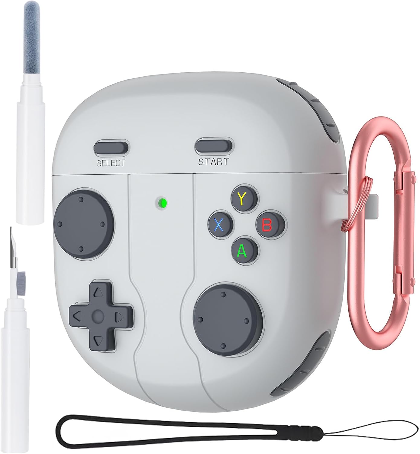 Silicone Cover for Bose QuietComfort Ultra Earbuds & II Case - Cartoon Kawaii Classic Handheld Game Console Design Potective Case Set for Bose QuietComfort Ultra Wireless Earbuds (Grey)