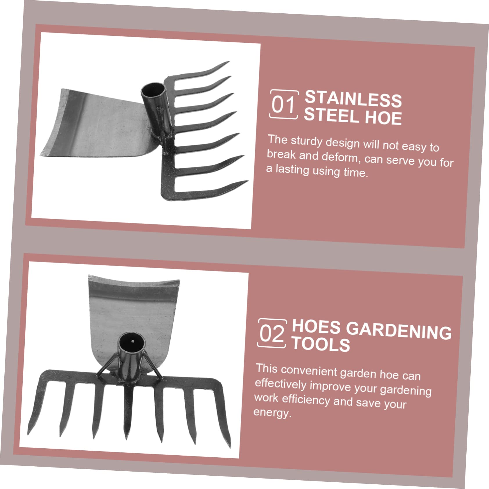 BESPORTBLE Sturdy Garden Hoe Rake Mulch Rake for Collecting Push Pull Hoe Fork Vegetable Farming Tool