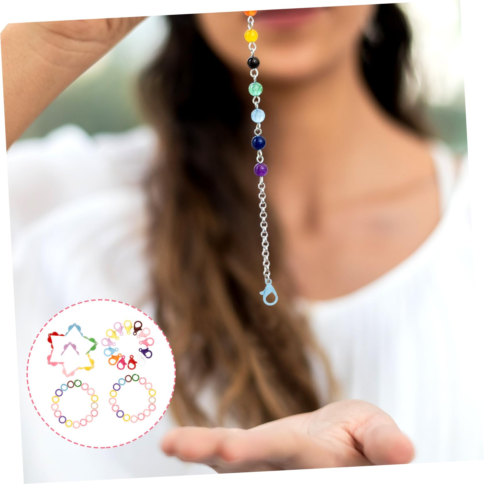 5 Set Chiusura A Moschettone Gioielli Punta Del Tallone Nodo Cappellini Fai Da Te Aperto Anello Di Salto Connettori Risultati Dei Monili Accessori Fai Da Te Collana Anello Di